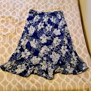SJS Floral Skirt, Size Large